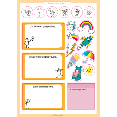 Planche de stickers "Good vibes".