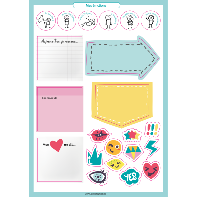 Planche de stickers "Good vibes".