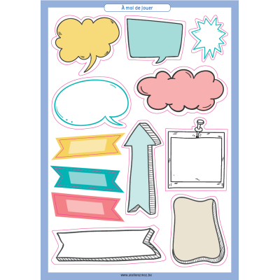 Pack des 10 planches de stickers