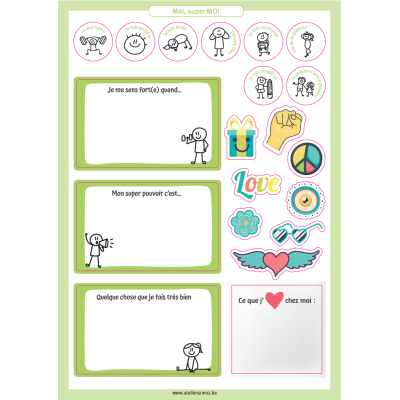 Pack des 10 planches de stickers