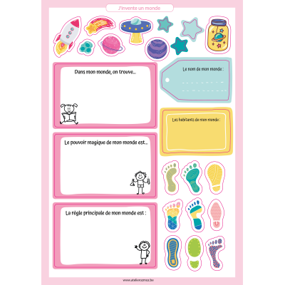Pack des 10 planches de stickers